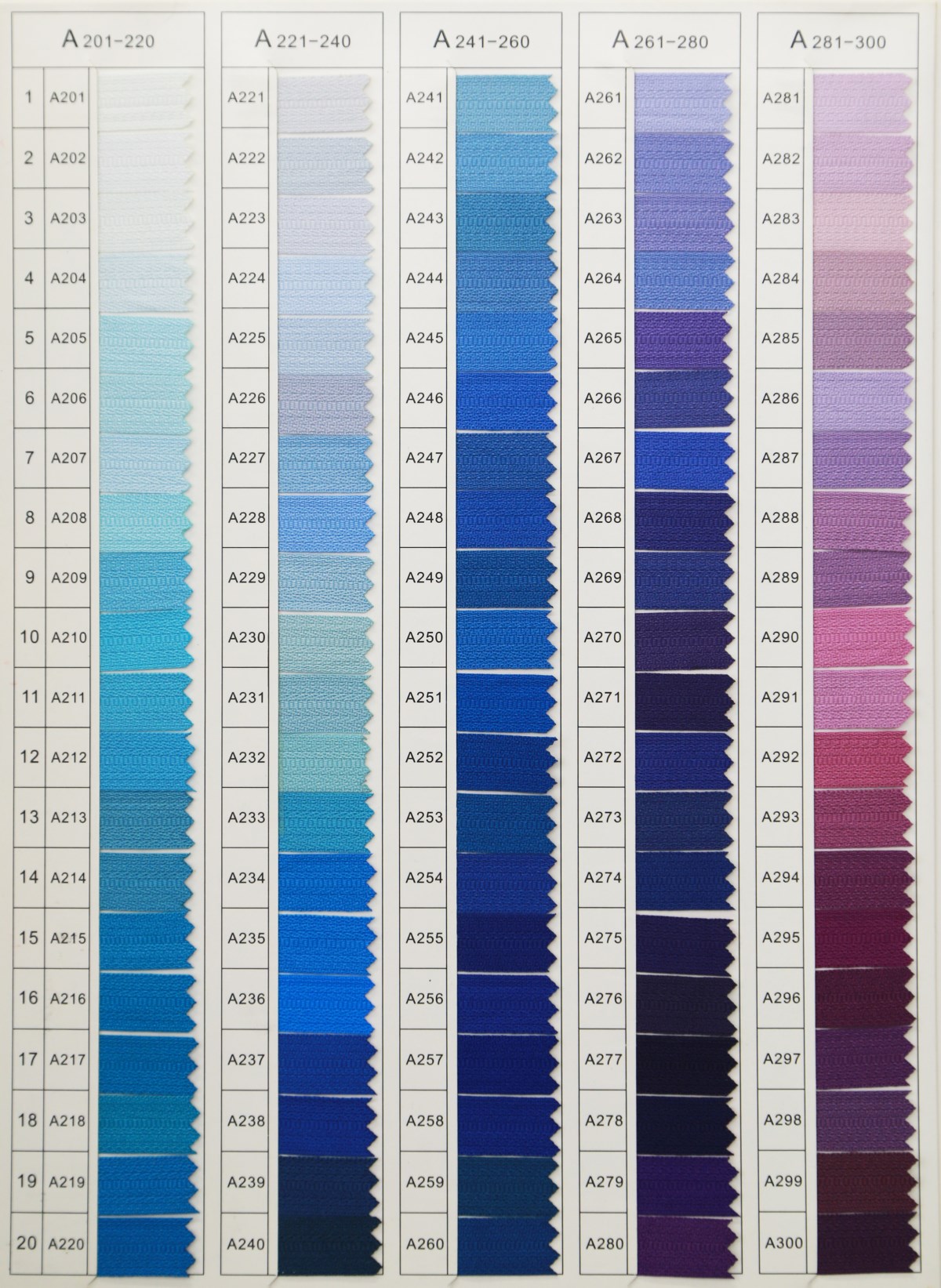 Standard color card-HuaFuSen Trappings (Shenzhen) Co., Ltd.